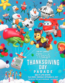 91st Annual Macy's Thanksgiving Day Parade.