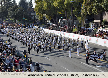 Alhambra Unified School District California High School Marching Band 2009 Rose Parade Photo