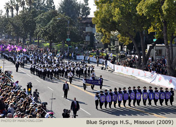 Blue Springs Missouri High School Marching Band 2009 Rose Parade Photo