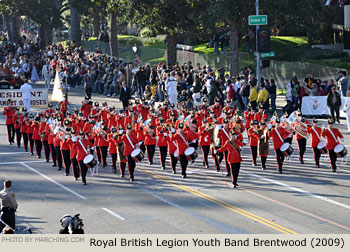 Royal British Legion Youth Band Brentwood, Essex, England Marching Band 2009 Rose Parade Photo