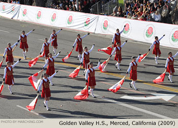 Golden Valley Merced High School Marching Band 2009 Rose Parade Photo