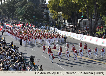 Golden Valley Merced High School Marching Band 2009 Rose Parade Photo