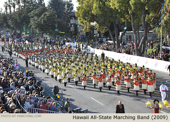 Hawaii All-State Marching Band 2009 Rose Parade Photo