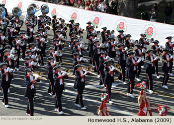 Homewood Alabama High School Marching Band 2009 Rose Parade Photo