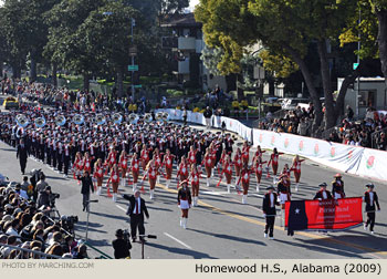 Homewood Alabama High School Marching Band 2009 Rose Parade Photo