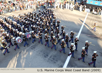 U.S. Marine Corps West Coast Composite Band 2009 Rose Parade Photo