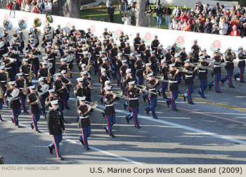 U.S. Marine Corps West Coast Composite Band 2009 Rose Parade Photo