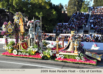 Rose Parade Float Photo - City of Cerritos Tournament of Roses Parade Float 2009