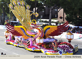 Rose Parade Float Photo - China Airlines Tournament of Roses Parade Float 2009