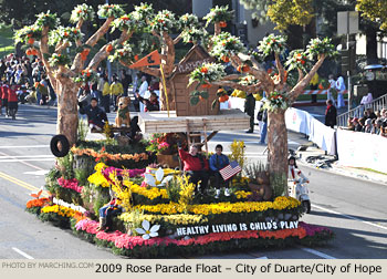 Rose Parade Float Photo - City of Duarte City of Hope Tournament of Roses Parade Float 2009