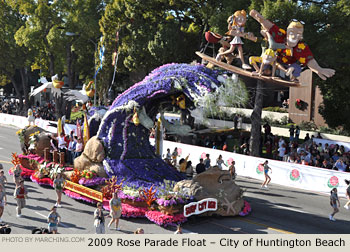 Rose Parade Float Photo - City of Huntington Beach Tournament of Roses Parade Float 2009