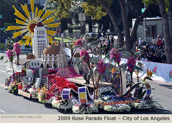 Rose Parade Float Photo - City of Los Angeles Tournament of Roses Parade Float 2009