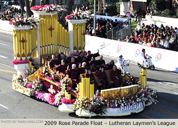 Rose Parade Float Photo - Lutheran Laymens League Tournament of Roses Parade Float 2009