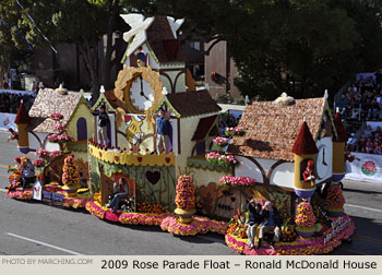 Rose Parade Float Photo - Ronald McDonald House Charities of Southern California Tournament of Roses Parade Float 2009