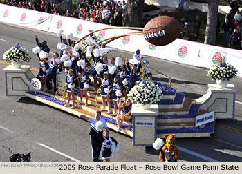 Rose Parade Float Photo - Rose Bowl Game Penn State Tournament of Roses Parade Float 2009