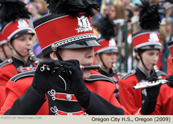 Oregon City High School Marching Band 2009 Grand Floral Parade Photo