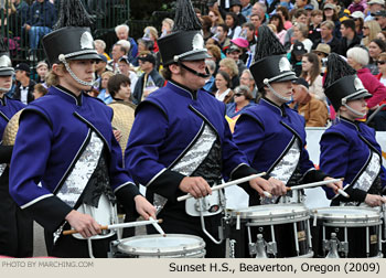 Sunset Oregon High School Marching Band 2009 Grand Floral Parade Photo