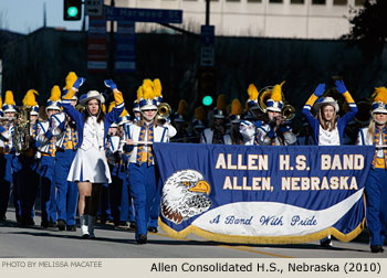 Allen High School Band Nebraska 2010 Comerica Bank New Years Parade Picture