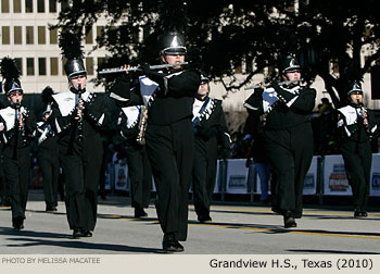 Grandview High School Band Texas 2010 Comerica Bank New Years Parade Picture