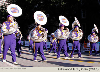 Lakewood High School Band Ohio 2010 Comerica Bank New Years Parade Picture