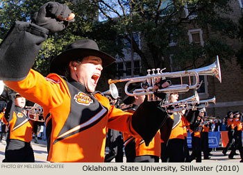 Oklahoma State University Marching Band Stillwater Oklahoma 2010 Comerica Bank New Years Parade Picture