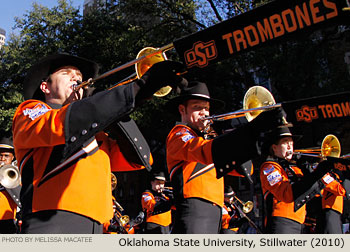 Oklahoma State University Marching Band Stillwater Oklahoma 2010 Comerica Bank New Years Parade Picture