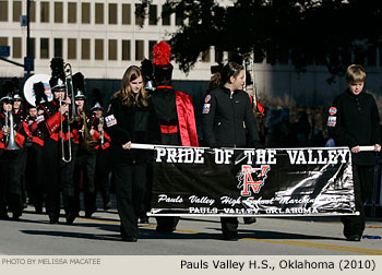 Pauls Valley High School Band Oklahoma 2010 Comerica Bank New Years Parade Picture