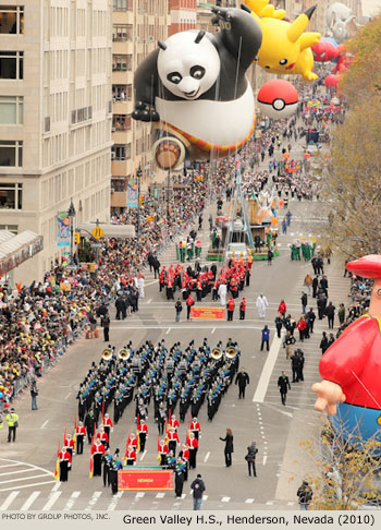 Green Valley High School Marching Band 2010 Macy's Thanksgiving Day Parade Photo