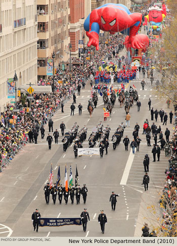 New York Police Department Band 2010 Macy's Thanksgiving Day Parade Photo