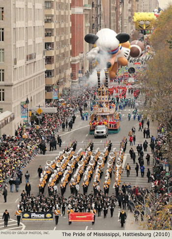 The Pride of Mississippi Marching Band 2010 Macy's Thanksgiving Day Parade Photo