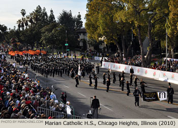 Marian Catholic High School Marching Band 2010 Rose Parade