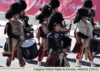 Calgary Police Pipes and Drums 2011 Calgary Stampede Parade Photo