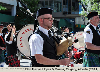 Clan Maxwell Pipes and Drums 2011 Calgary Stampede Parade Photo