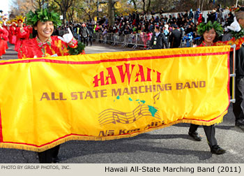 Hawaii All-State Marching Band, Kaneohe, Hawaii 2011 Macy's Thanksgiving Day Parade Photo