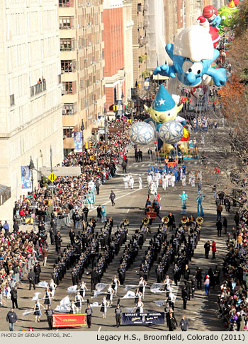 Legacy High School Lightning Marching Band, Broomfield, Colorado 2011 Macy's Thanksgiving Day Parade Photo