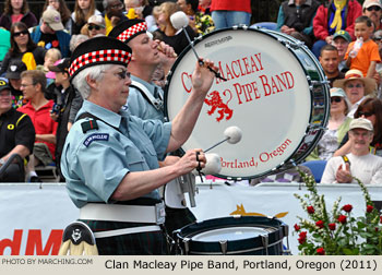 Clan Macleay Pipe Band 2011 Grand Floral Parade Photo