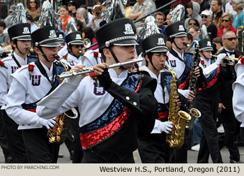 Westview Oregon High School Marching Band 2011 Grand Floral Parade Photo