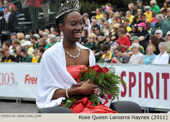 Rose Queen Lamarra Haynes Float 2011 Grand Floral Parade Photo