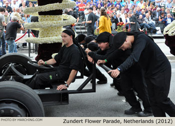 Floats are pushed by human power 2012 Bloemencorso Zundert Photo