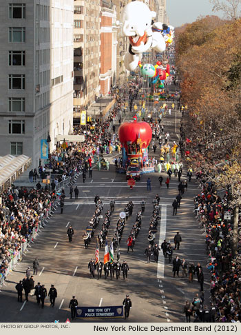 New York Police Department Band 2012 Macy's Thanksgiving Day Parade Photo