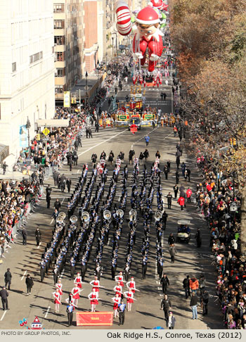 Oak Ridge H.S. Marching Band Conroe Texas 2012 Macy's Thanksgiving Day Parade Photo