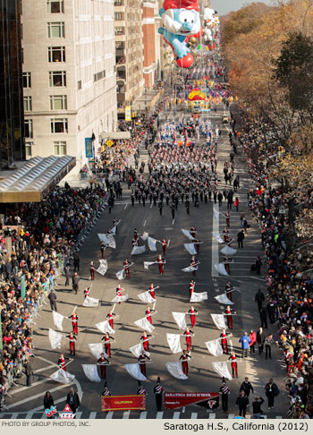 Saratoga H.S. Marching Band California 2012 Macy's Thanksgiving Day Parade Photo