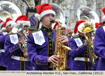 Archbishop Riordan Crusader Marching Band 2012 Oakland Holiday Parade Photo