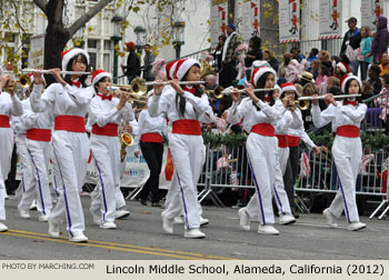 Lincoln Middle School Band 2012 Oakland Holiday Parade Photo