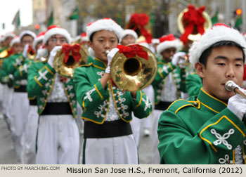 Mission San Jose High School Band 2012 Oakland Holiday Parade Photo