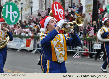 Napa High School Marching Band 2012 Oakland Holiday Parade Photo