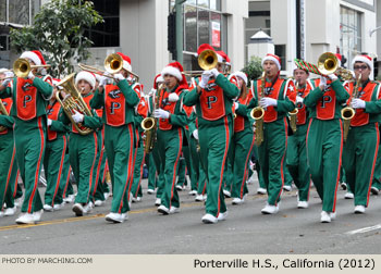 Porterville High School Marching Band 2012 Oakland Holiday Parade Photo