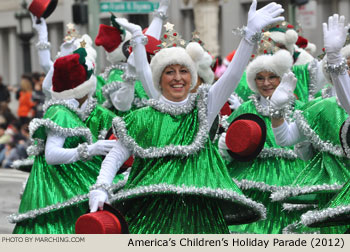 Tap Dancing Christmas Trees 2012 Oakland Holiday Parade Photo