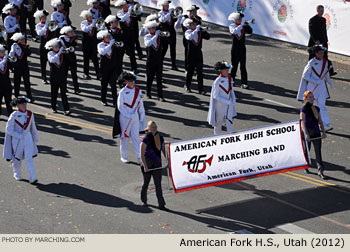 American Fork Utah High School Marching Band 2012 Rose Parade