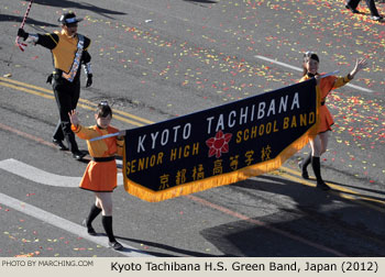 Kyoto Tachibana Japan High School Marching Band 2012 Rose Parade